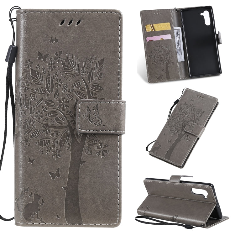 Tree & Cat Pattern Pressed Printing Horizontal Flip PU Leather Case with Holder & Card Slots & Wallet & Lanyard, Series 3 My Store