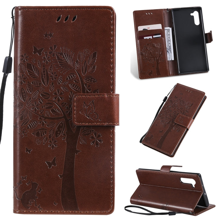 Tree & Cat Pattern Pressed Printing Horizontal Flip PU Leather Case with Holder & Card Slots & Wallet & Lanyard, Series 3 My Store