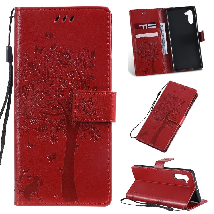 Tree & Cat Pattern Pressed Printing Horizontal Flip PU Leather Case with Holder & Card Slots & Wallet & Lanyard, Series 3 My Store