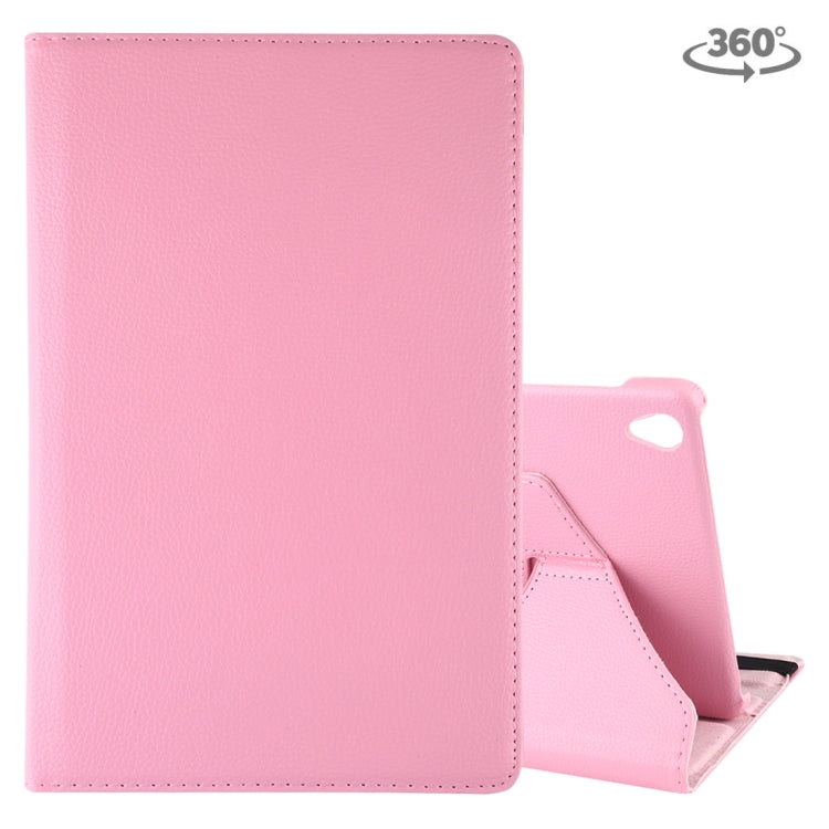 Litchi Texture Horizontal Flip 360 Degrees Rotation Leather Case with Holder for Huawei MediaPad M6 10.8