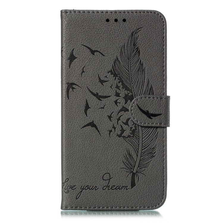 Feather Pattern Litchi Texture Horizontal Flip Leather Case with Wallet & Holder & Card Slots My Store