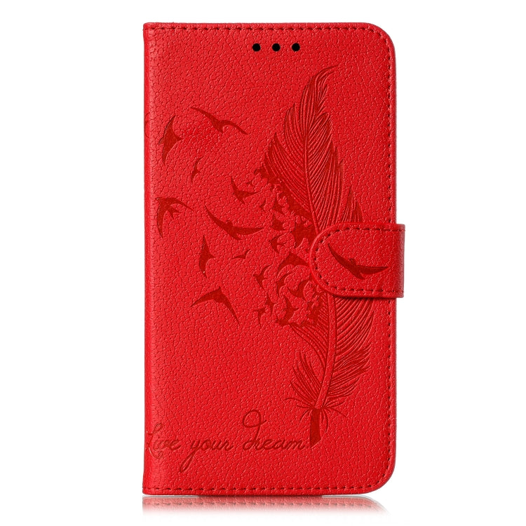 Feather Pattern Litchi Texture Horizontal Flip Leather Case with Wallet & Holder & Card Slots My Store