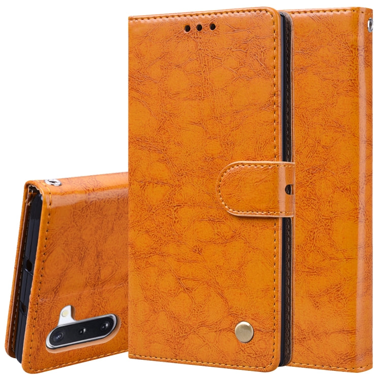 Business Style Oil Wax Texture Horizontal Flip Leather Case with Holder & Card Slots & Wallet