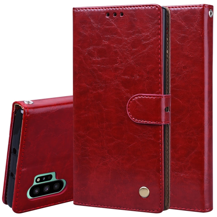 Business Style Oil Wax Texture Horizontal Flip Leather Case with Holder & Card Slots & Wallet