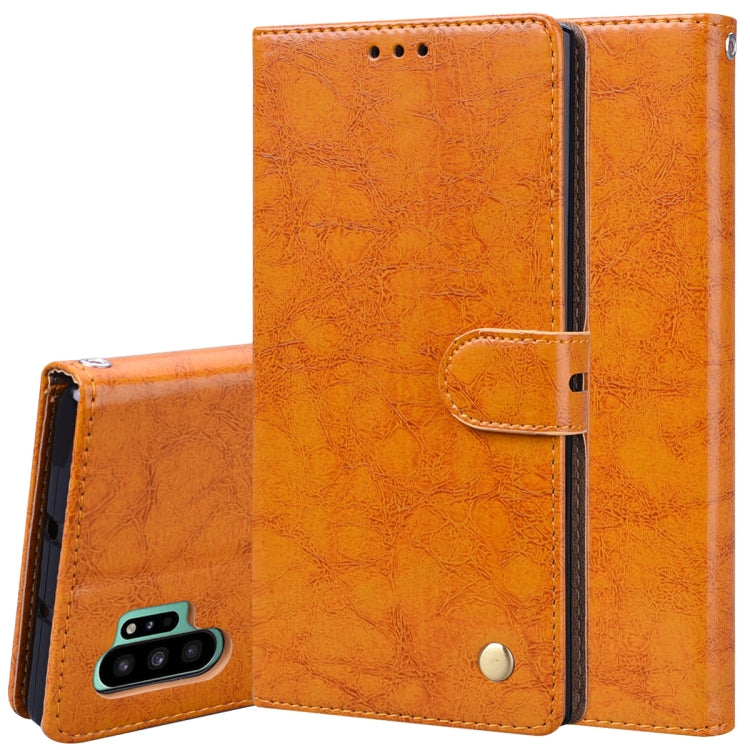 Business Style Oil Wax Texture Horizontal Flip Leather Case with Holder & Card Slots & Wallet