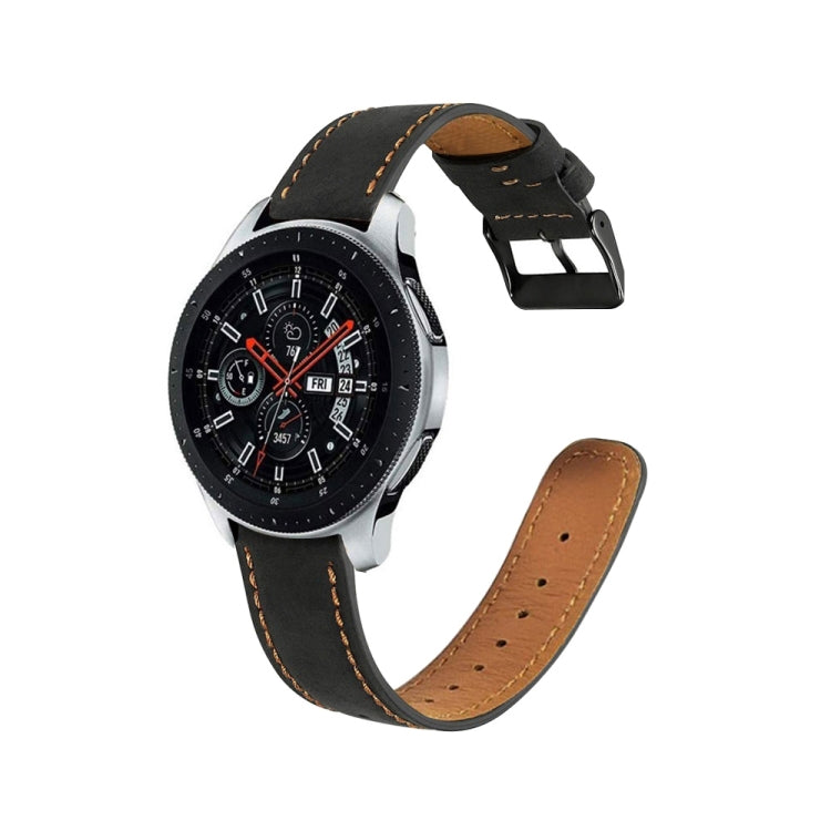 For Samsung Galaxy Watch Active / Active 2 40mm / Active 2 44mm Round Tail Genuine Leather Replacement Strap Watchband