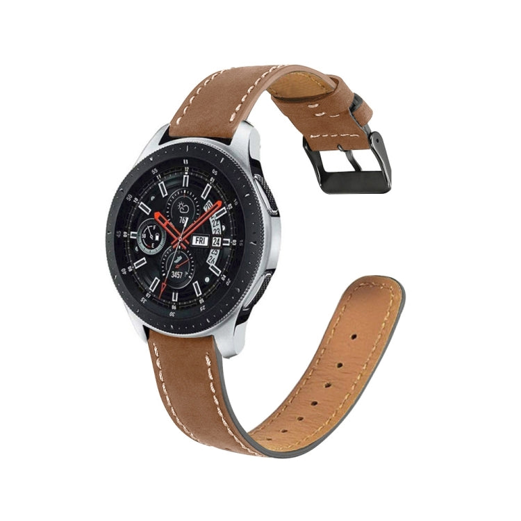 For Samsung Galaxy Watch Active / Active 2 40mm / Active 2 44mm Round Tail Genuine Leather Replacement Strap Watchband