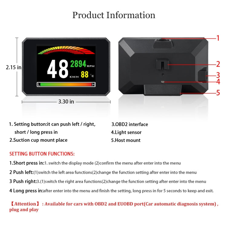 P16 Car HUD Head-up Display OBD2 Fault Code Elimination ÎҵÄÉ̵ê