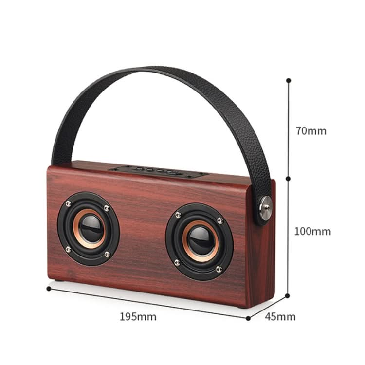 D10 Bluetooth 4.2 Portable Wooden Handheld Bluetooth Speaker