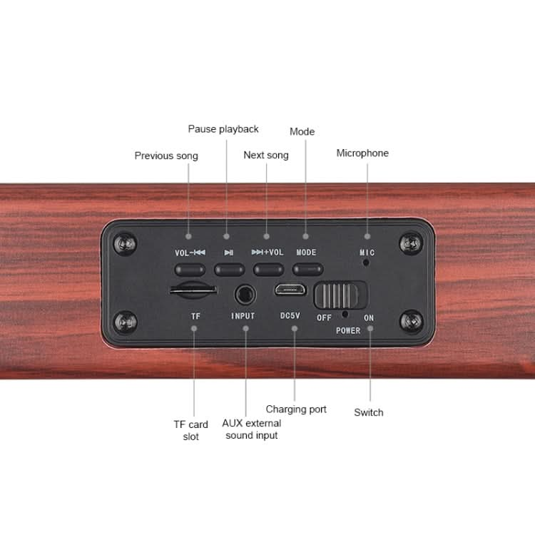 D10 Bluetooth 4.2 Portable Wooden Handheld Bluetooth Speaker