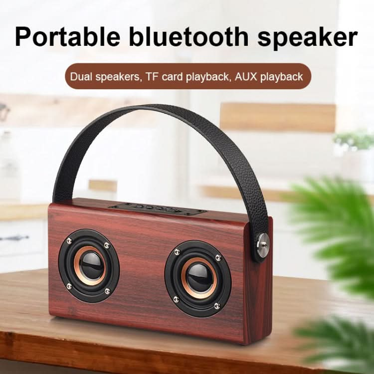 D10 Bluetooth 4.2 Portable Wooden Handheld Bluetooth Speaker