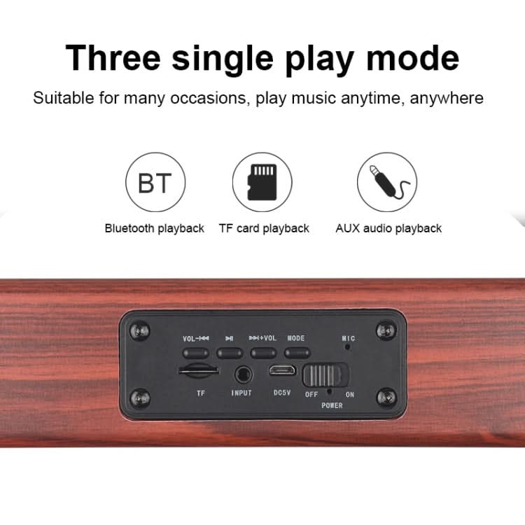 D10 Bluetooth 4.2 Portable Wooden Handheld Bluetooth Speaker