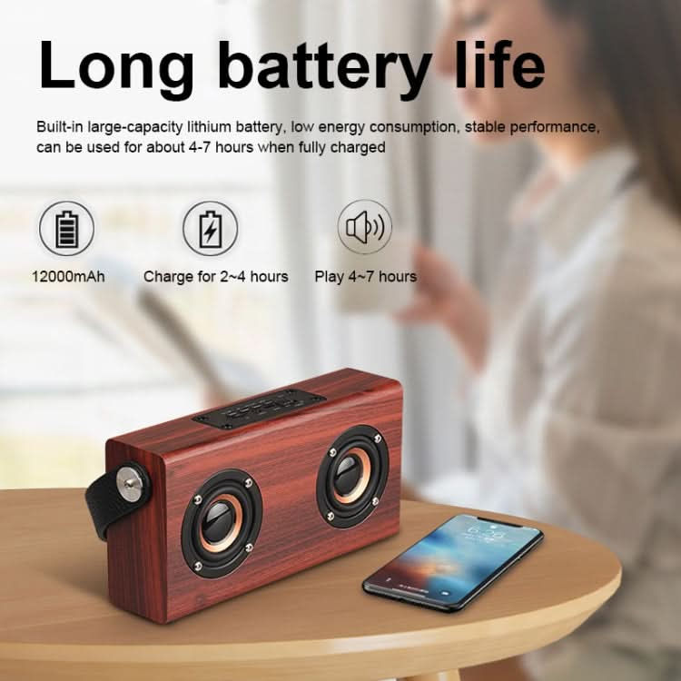 D10 Bluetooth 4.2 Portable Wooden Handheld Bluetooth Speaker