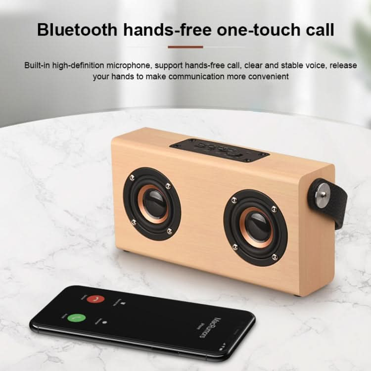 D10 Bluetooth 4.2 Portable Wooden Handheld Bluetooth Speaker