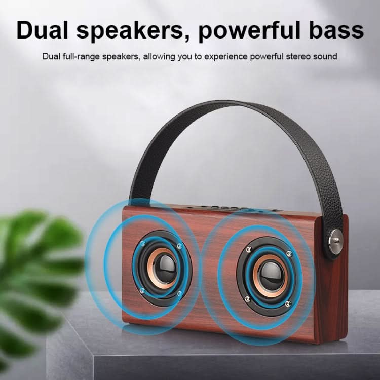 D10 Bluetooth 4.2 Portable Wooden Handheld Bluetooth Speaker