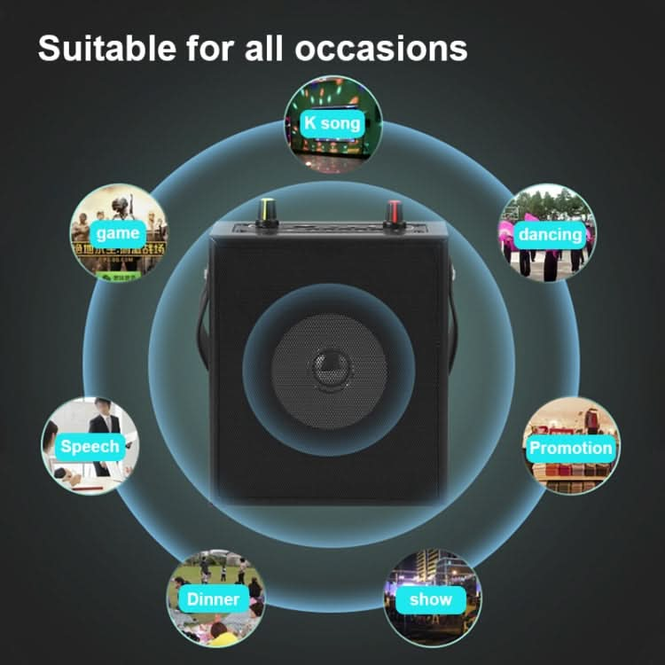 K10 10W Bluetooth 5.0 Portable Handheld Square Dance Bluetooth Speaker