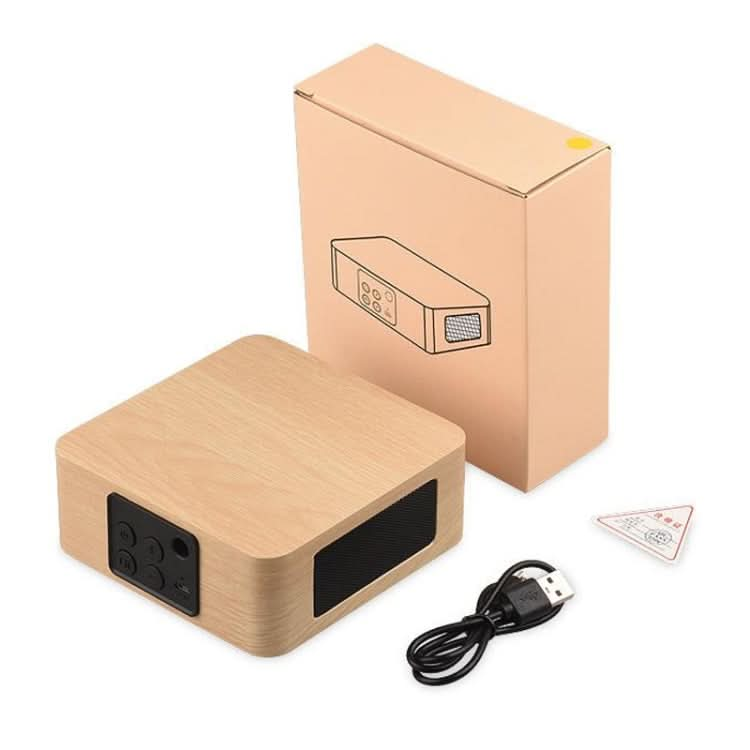 Q1A Bluetooth 4.2 Mini Wooden Double Horns Bluetooth Speaker