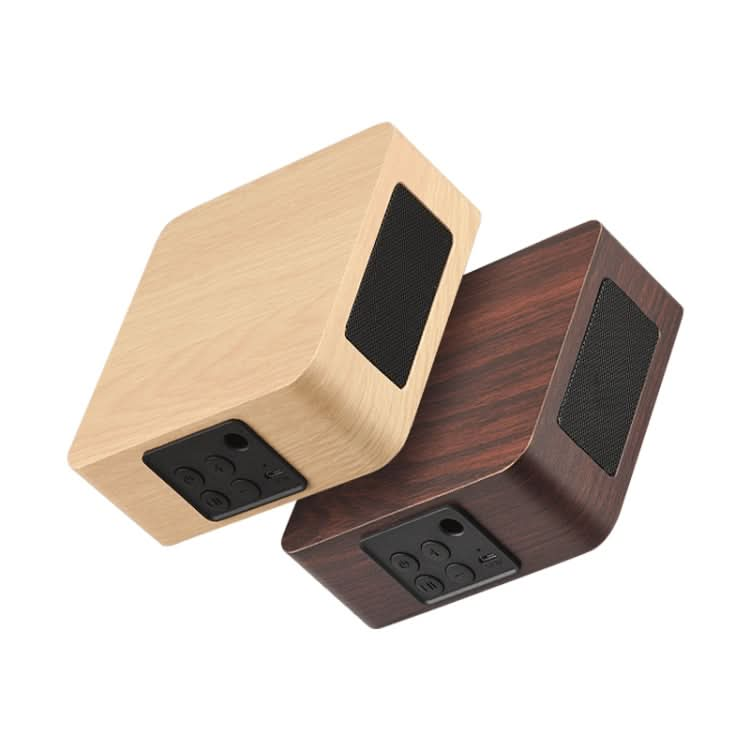 Q1A Bluetooth 4.2 Mini Wooden Double Horns Bluetooth Speaker