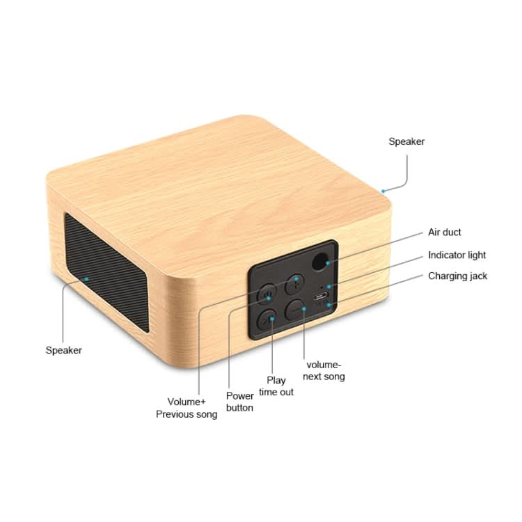 Q1A Bluetooth 4.2 Mini Wooden Double Horns Bluetooth Speaker