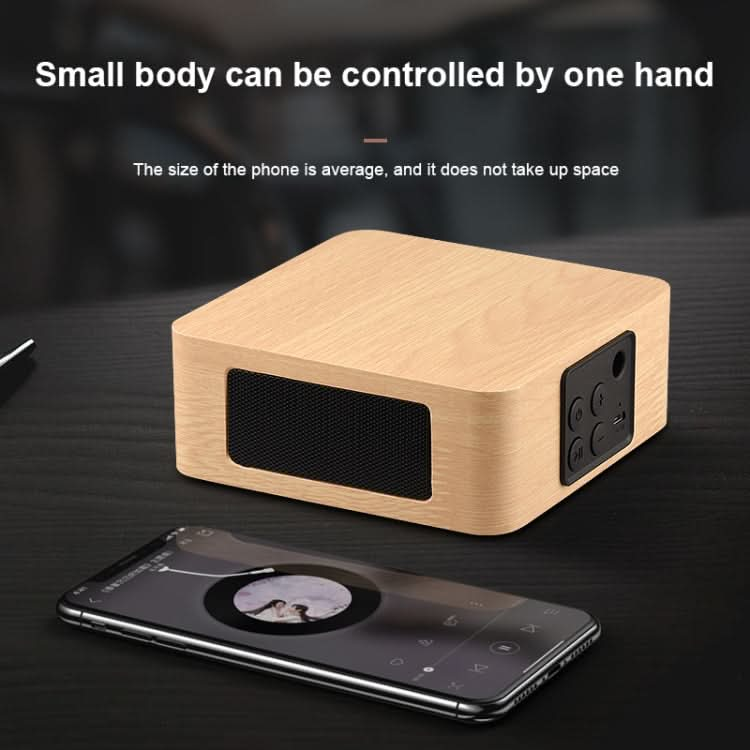 Q1A Bluetooth 4.2 Mini Wooden Double Horns Bluetooth Speaker