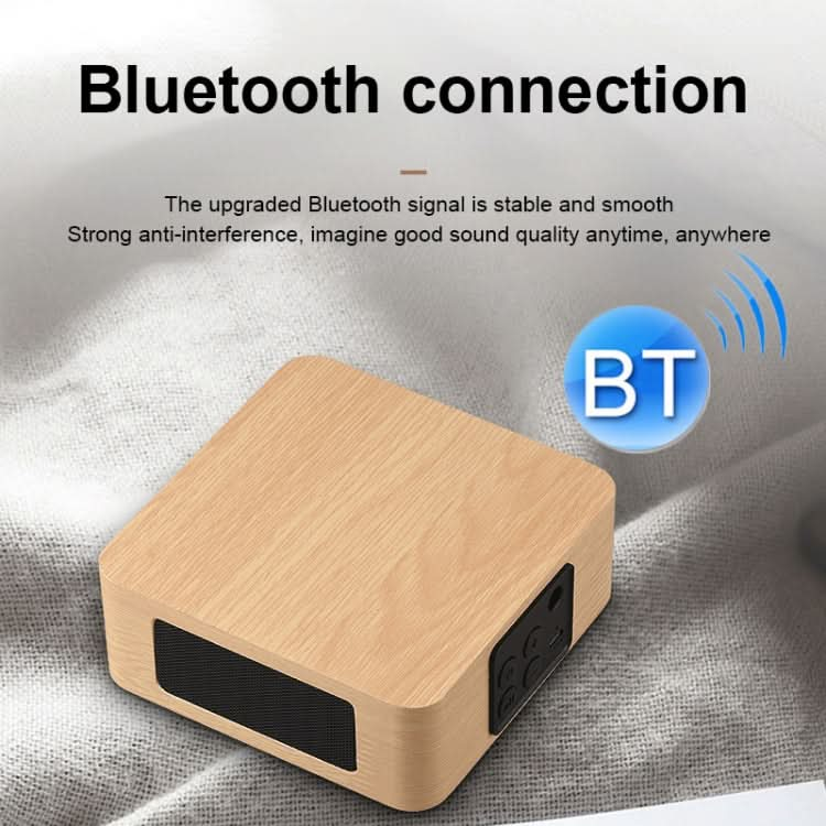 Q1A Bluetooth 4.2 Mini Wooden Double Horns Bluetooth Speaker