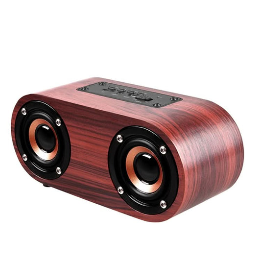 Q8 Bluetooth 4.2 Classic Wooden Double Horns Bluetooth Speaker