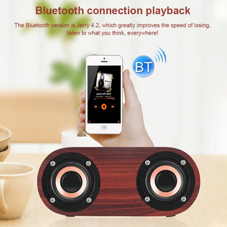 Q8 Bluetooth 4.2 Classic Wooden Double Horns Bluetooth Speaker