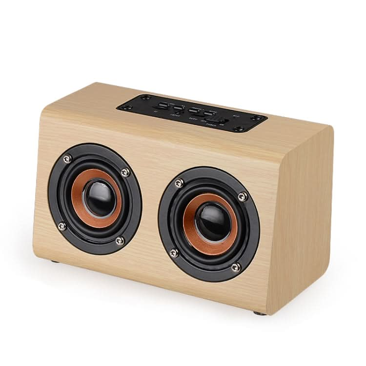 W7 Bluetooth 4.2 Wooden Double Horns Bluetooth Speaker