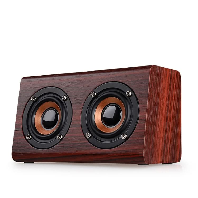 W7 Bluetooth 4.2 Wooden Double Horns Bluetooth Speaker