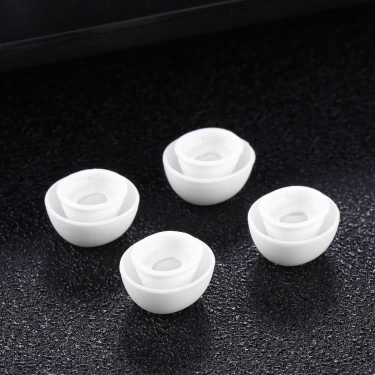 2 Pairs Soft Silicone Ear Caps with Net for AirPods Earphones