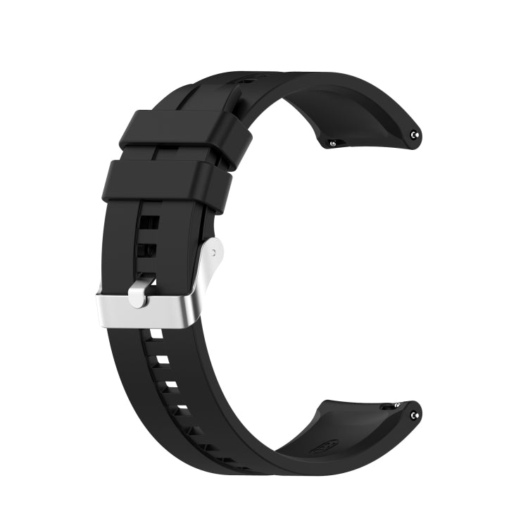 Silicone Replacement Strap Watchband with Silver Steel Buckle