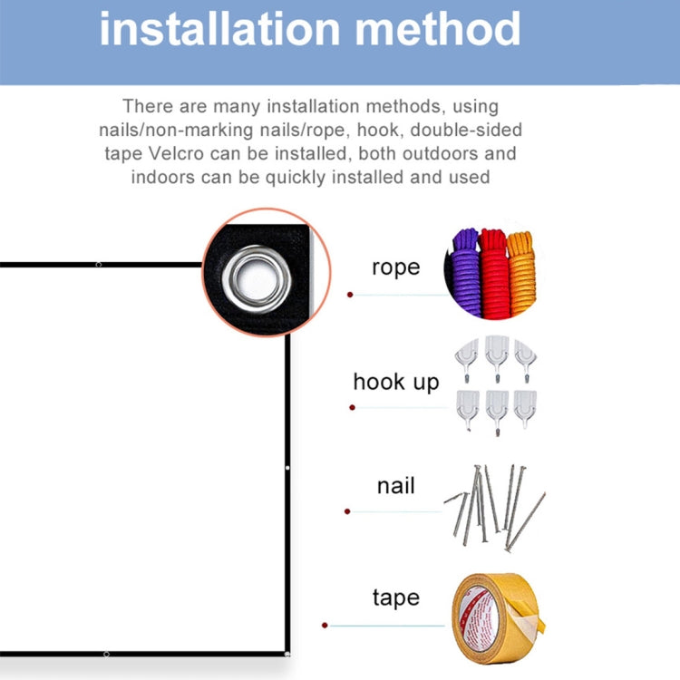 Folding Milk Silk Polyester Projector Film Curtain Reluova