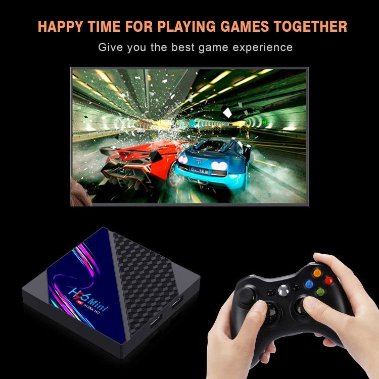 H96 Mini V8 4K Smart TV Box with Remote Control, Android 10.0, RK3228A Quad-core Cortex-A7, 2GB+16GB, Built-in TikTok, Support DLNA / HDMI / USBx2 / 2.4G WIFI Reluova