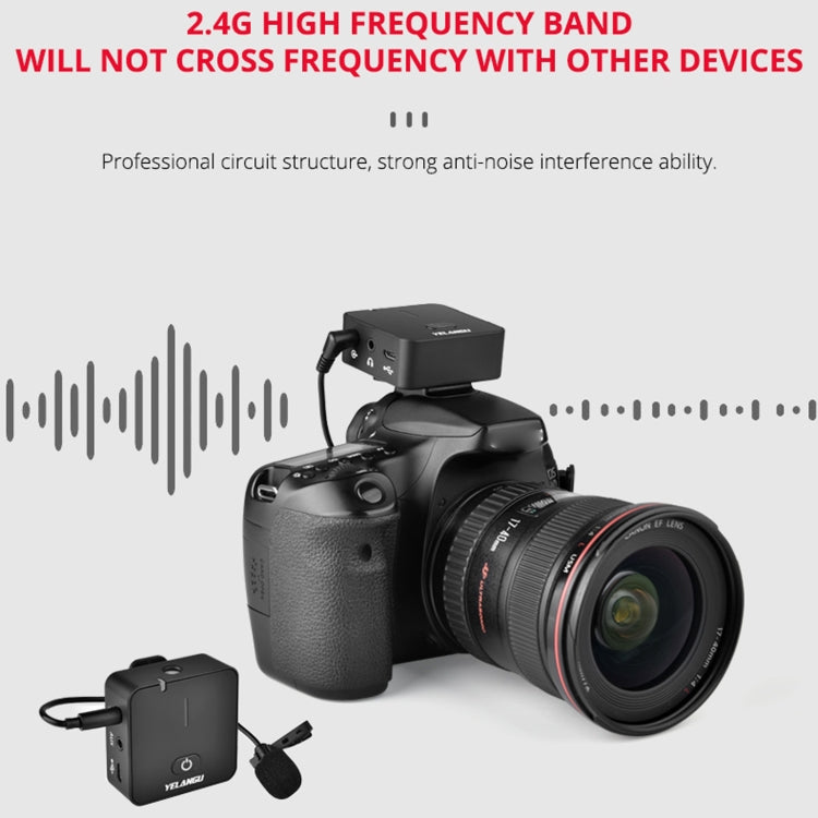 YELANGU MX5 2.4G Live Broadcast Interview Shooting Wireless Recording Microphone My Store