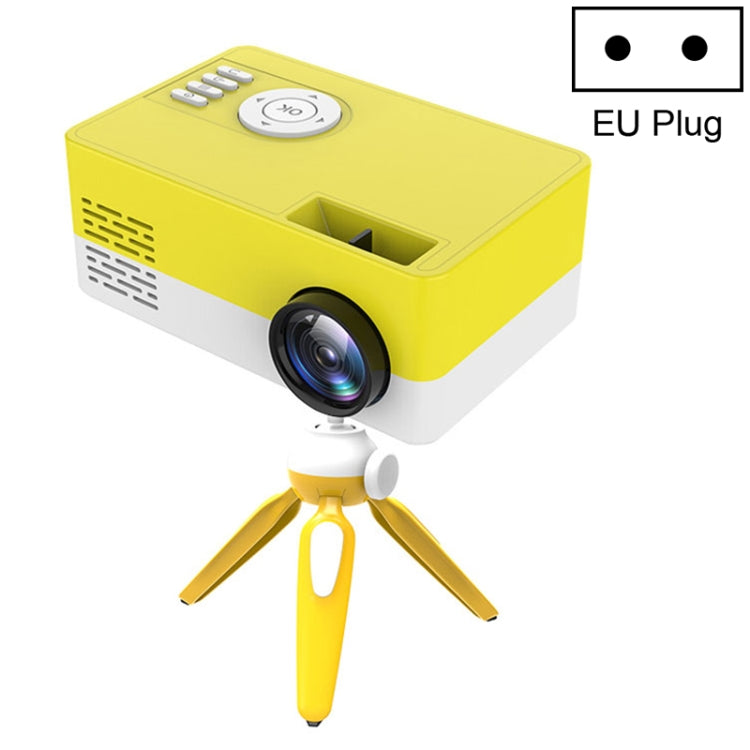 J15 1920 x 1080P HD Household Mini LED Projector with Tripod Mount Support AV / HDMI x 1 / USB x1 / TF x 1 Reluova