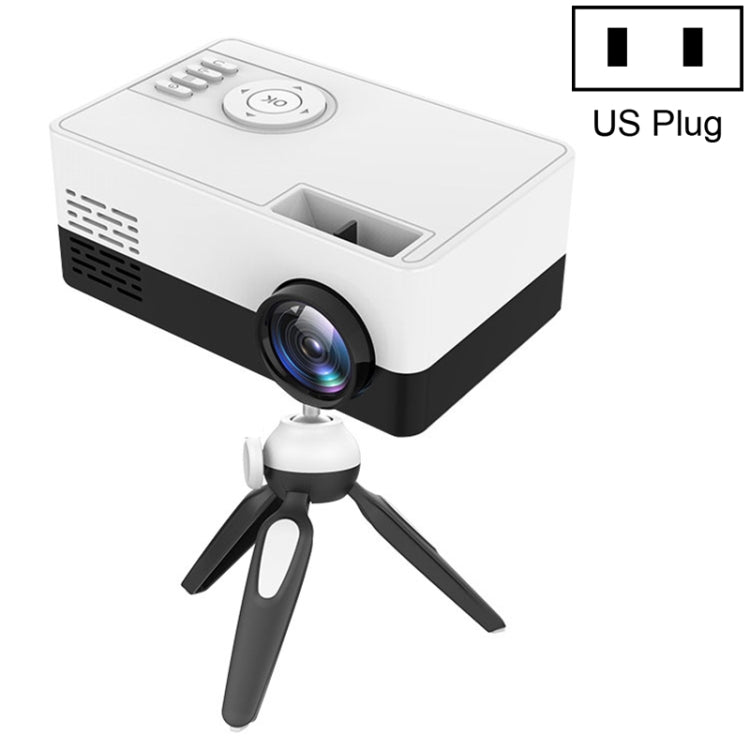 J15 1920 x 1080P HD Household Mini LED Projector with Tripod Mount Support AV / HDMI x 1 / USB x1 / TF x 1