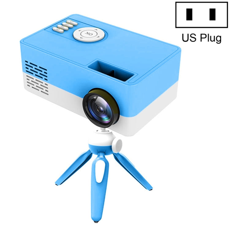 J15 1920 x 1080P HD Household Mini LED Projector with Tripod Mount Support AV / HDMI x 1 / USB x1 / TF x 1