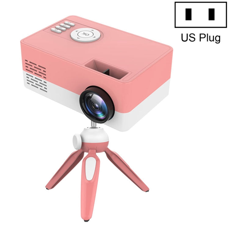 J15 1920 x 1080P HD Household Mini LED Projector with Tripod Mount Support AV / HDMI x 1 / USB x1 / TF x 1