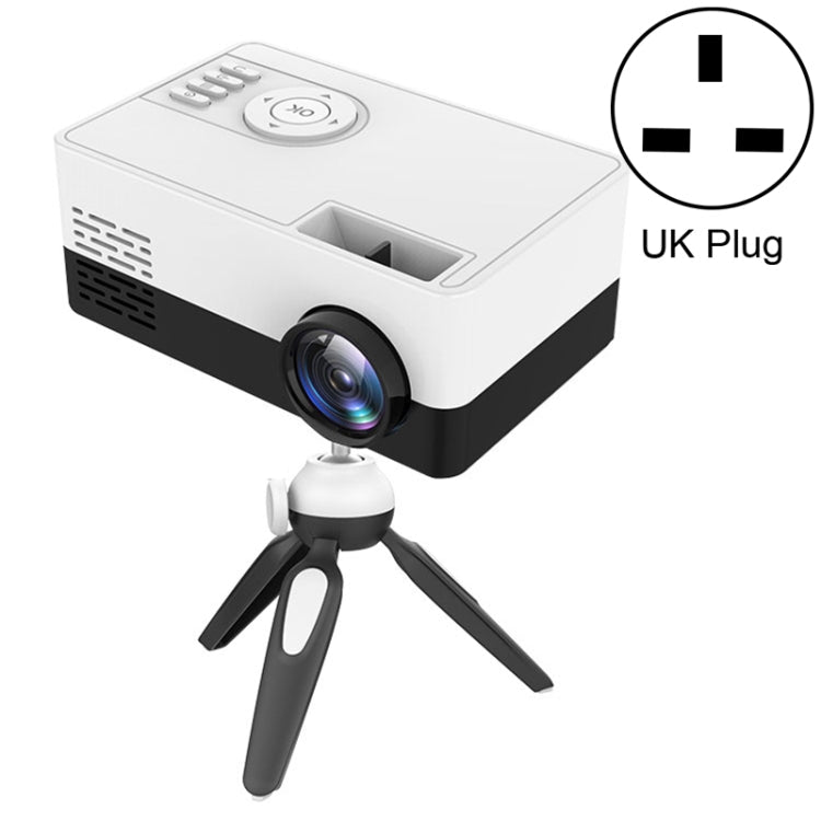 J15 1920 x 1080P HD Household Mini LED Projector with Tripod Mount Support AV / HDMI x 1 / USB x1 / TF x 1