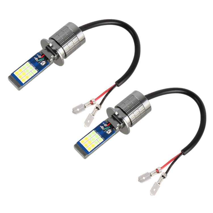 2 PCS DC12-24V / 10.5W Car Double Colors Fog Lights with 24LEDs SMD-3030 & Constant Current, Box Packaging