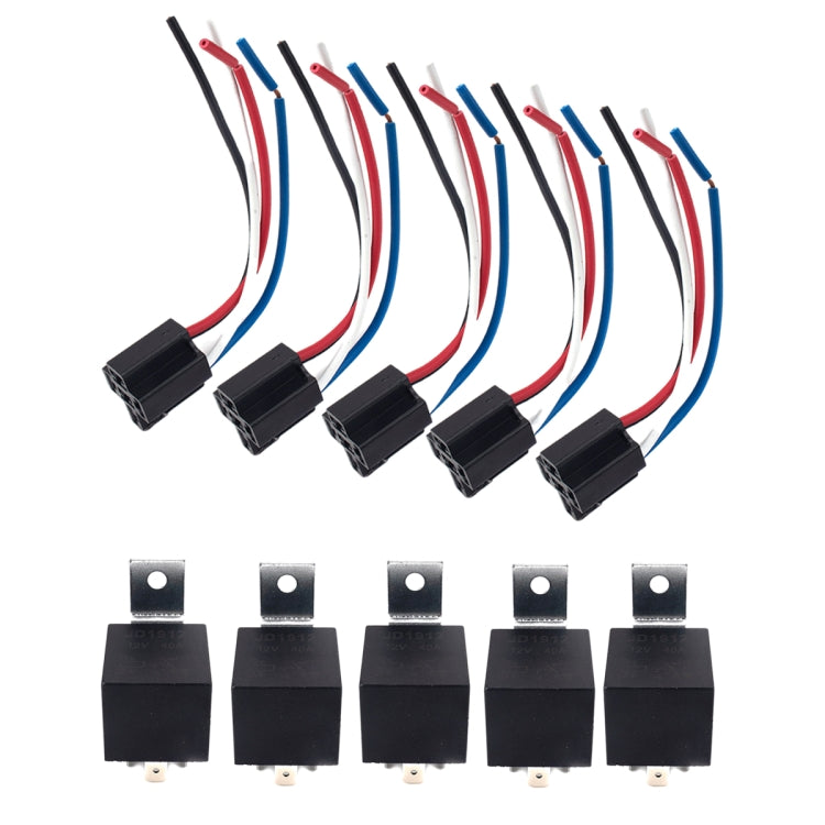 5 Pairs 12V Car Relay with Plum-shaped Waterproof Flame-retardant Socket ÎҵÄÉ̵ê