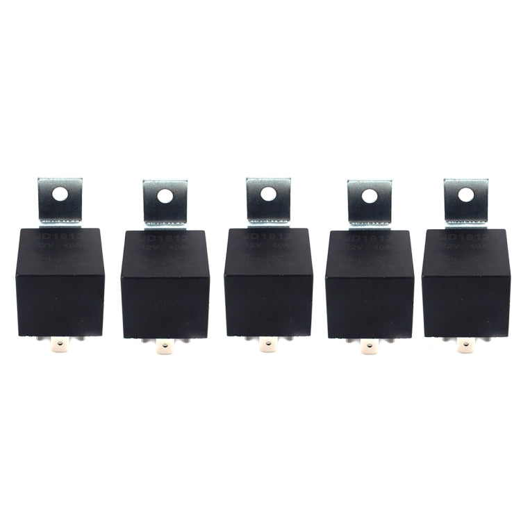 5 Pairs 12V Car Relay with Plum-shaped Waterproof Flame-retardant Socket