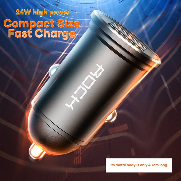 ROCK H11 4.8A 24W Mini Dual USB Car Charger ÎҵÄÉ̵ê