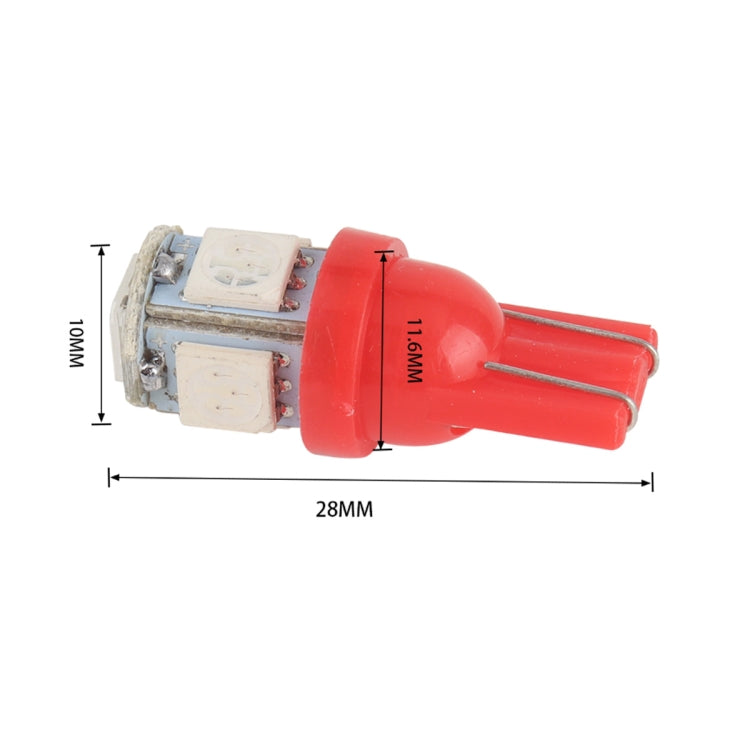 35 PCS T10 Car Modification LED Indicator Light with T10 Lamp Holder(Red Light£©