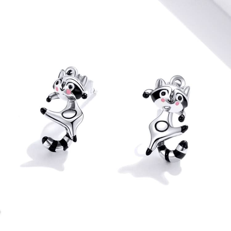 S925 Sterling Silver Raccoon Women Earrings Reluova