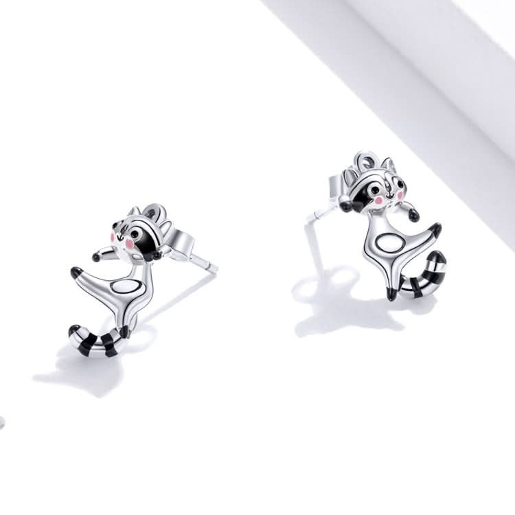 S925 Sterling Silver Raccoon Women Earrings Reluova