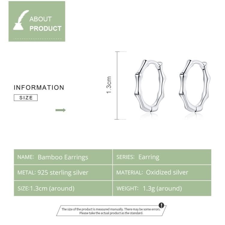 S925 Sterling Silver Fashion Bamboo Joint Women Earrings Reluova