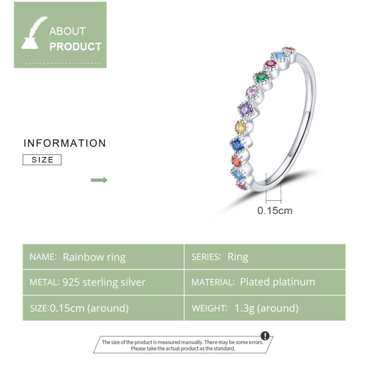 S925 Sterling Silver Colorful Zircon Women Ring My Store