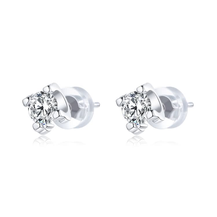 S925 Sterling Silver Simple Style Zircon Women Earrings Reluova