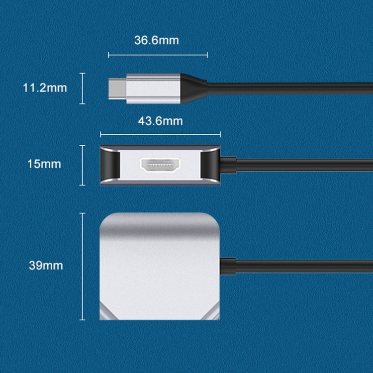 HW-6002 2 In 1 Type-C / USB-C to HDMI + VGA Adapter Converter My Store